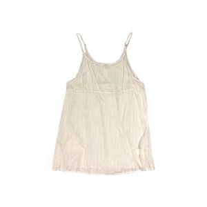 Free People Sheer Empire Waist Viscose Cami in Cream - Size Extra Large AS-IS